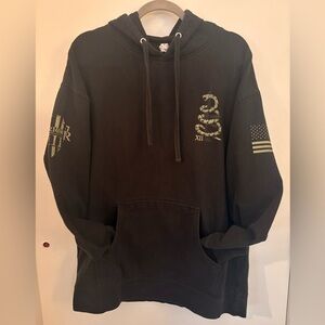 💚Price drop💚Hoodie Heavy Men's Snake Cobra Warrior Pullover Black